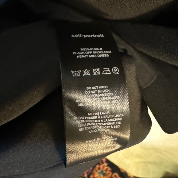 SELF-PORTRAIT Off Shoulder Heavy Midi Dress in Size US 8 - Picture 9 of 13